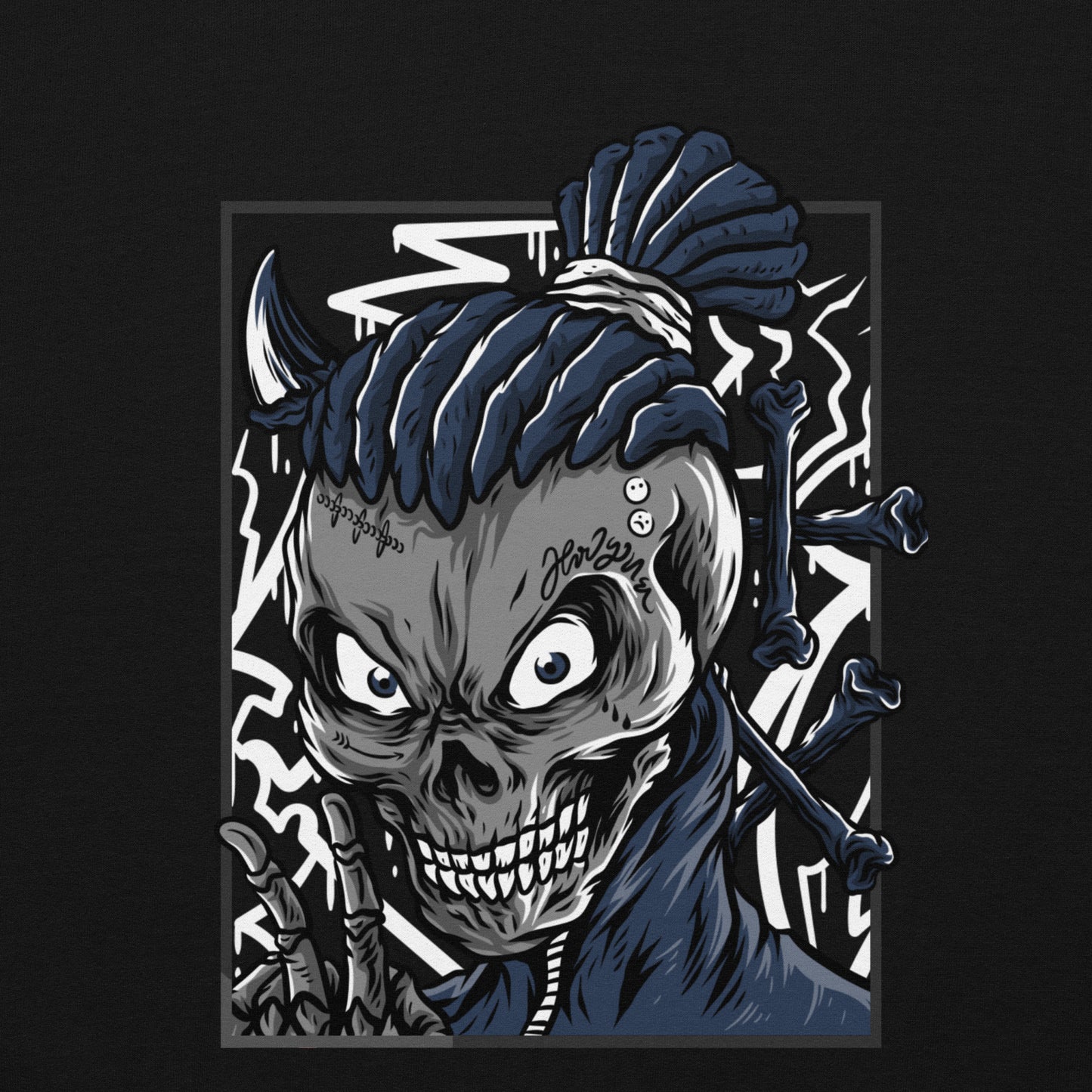 Hoodie Blue Skeleton Desfruta do Estilo Único com o Nosso Hoodie Blue Skeleton Na nossa marca, valorizamos a autenticidade e a expressão individual. Com o nosso Hoodie Blue Skeleton, podes celebrar a arte urbana e destacar-te com estilo. Cada ilustração é
