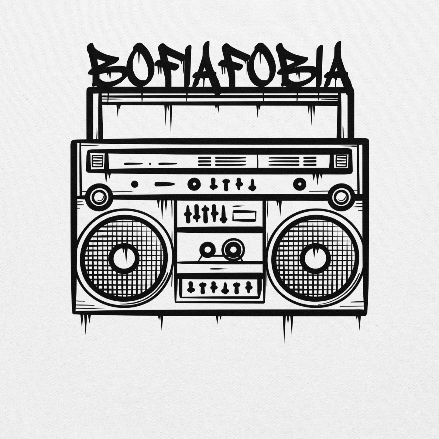 Hoodie Bofiafobia Inspirado pela força da música de intervenção portuguesa e pela cultura hip-hop, o Hoodie Bofiofobia não é apenas roupa — é uma tomada de posição.Criado para quem não se cala, para quem transforma estilo em discurso. Porquê escolher o Ho