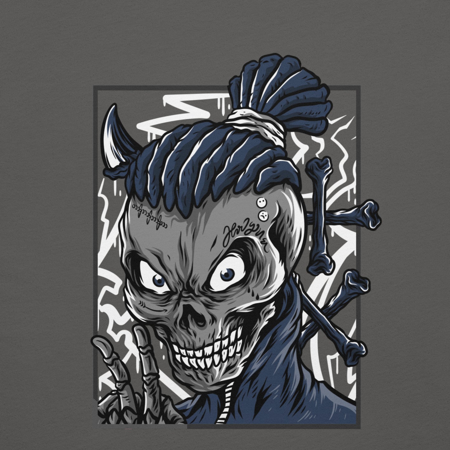 T-shirt Blue Skeleton Desfruta do Estilo Único com a Nossa T-shirt Blue Skeleton Na nossa marca, valorizamos a autenticidade e a expressão individual. Com a nossa T-shirt Blue Skeleton, podes celebrar a arte urbana e destacar-te com estilo. Cada ilustraçã
