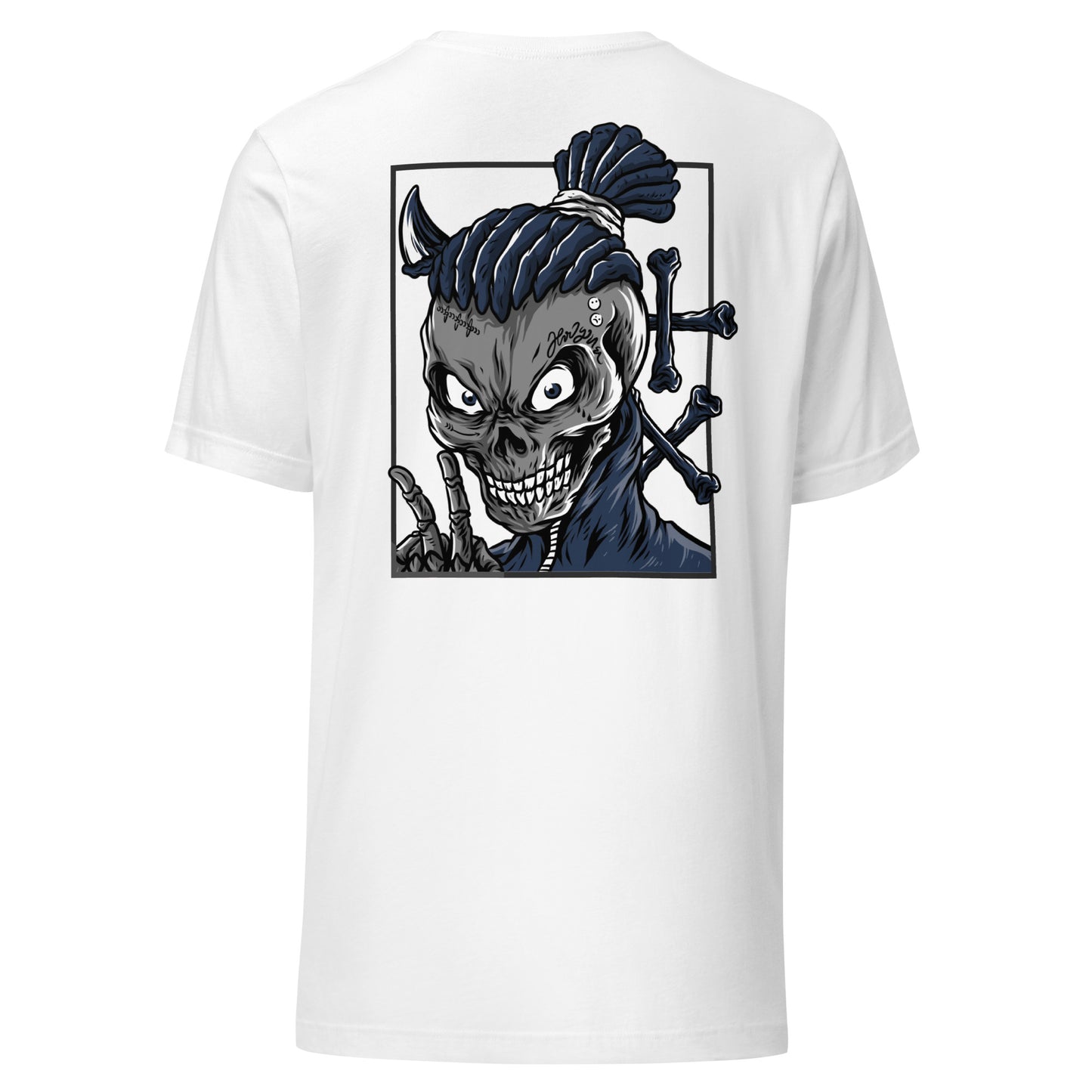 T-shirt Blue Skeleton Desfruta do Estilo Único com a Nossa T-shirt Blue Skeleton Na nossa marca, valorizamos a autenticidade e a expressão individual. Com a nossa T-shirt Blue Skeleton, podes celebrar a arte urbana e destacar-te com estilo. Cada ilustraçã