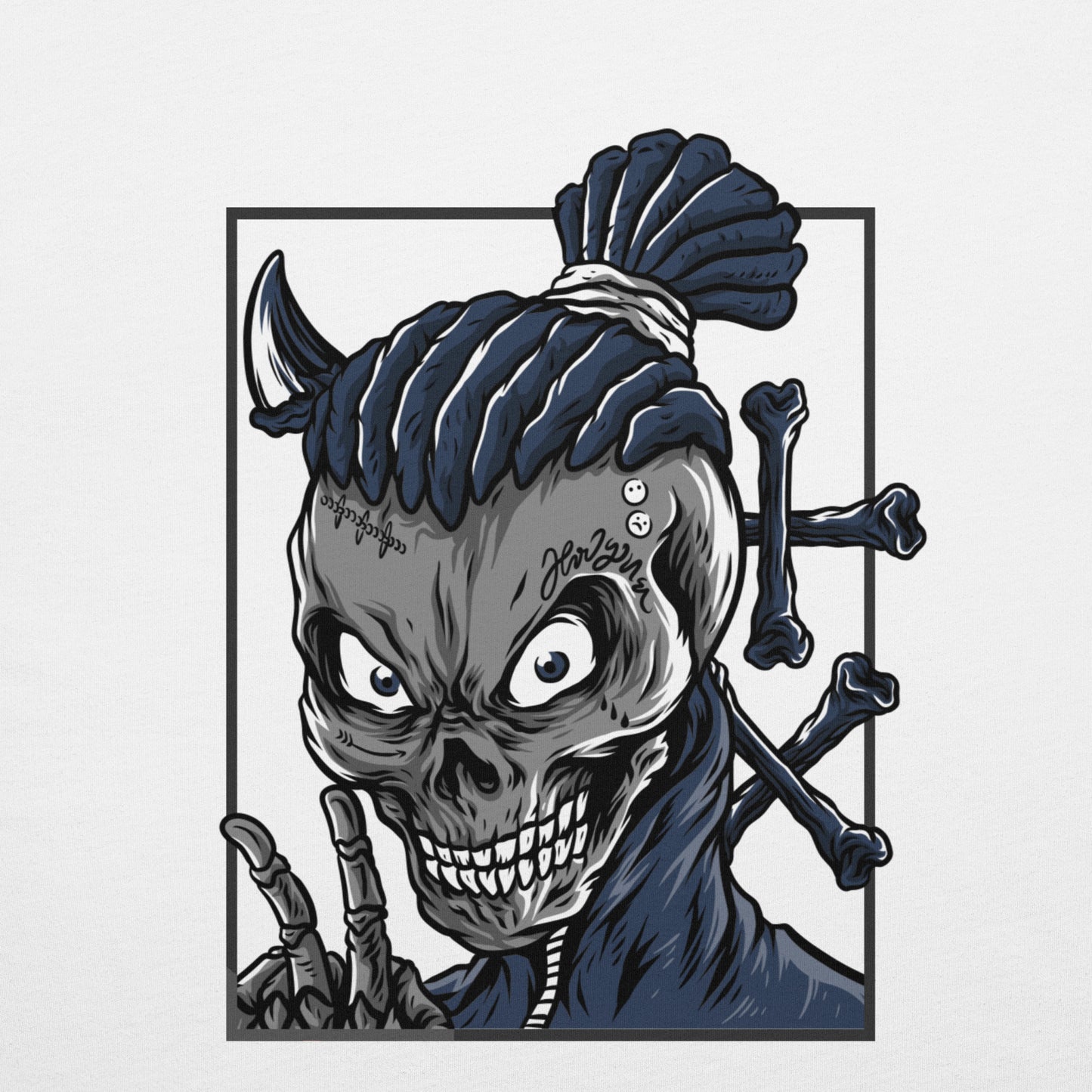 T-shirt Blue Skeleton Desfruta do Estilo Único com a Nossa T-shirt Blue Skeleton Na nossa marca, valorizamos a autenticidade e a expressão individual. Com a nossa T-shirt Blue Skeleton, podes celebrar a arte urbana e destacar-te com estilo. Cada ilustraçã