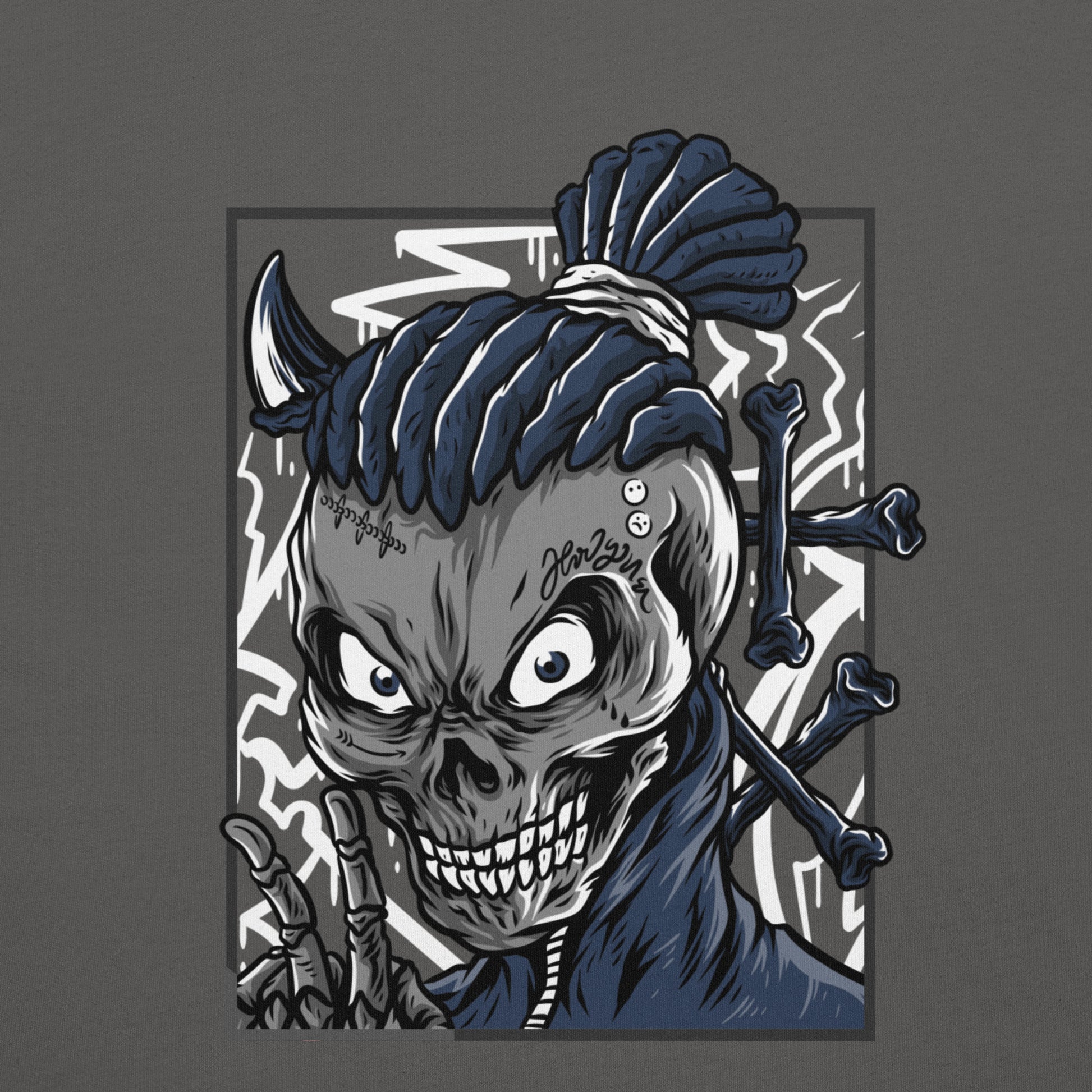 T-shirt Blue Skeleton Desfruta do Estilo Único com a Nossa T-shirt Blue Skeleton Na nossa marca, valorizamos a autenticidade e a expressão individual. Com a nossa T-shirt Blue Skeleton, podes celebrar a arte urbana e destacar-te com estilo. Cada ilustraçã