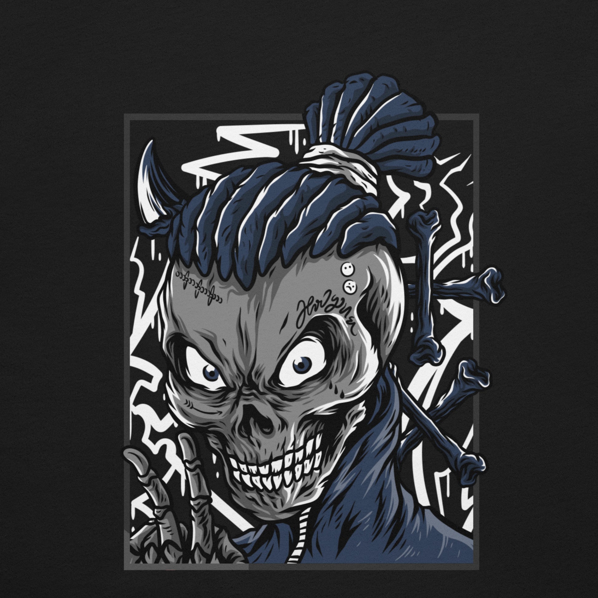 T-shirt Blue Skeleton Desfruta do Estilo Único com a Nossa T-shirt Blue Skeleton Na nossa marca, valorizamos a autenticidade e a expressão individual. Com a nossa T-shirt Blue Skeleton, podes celebrar a arte urbana e destacar-te com estilo. Cada ilustraçã